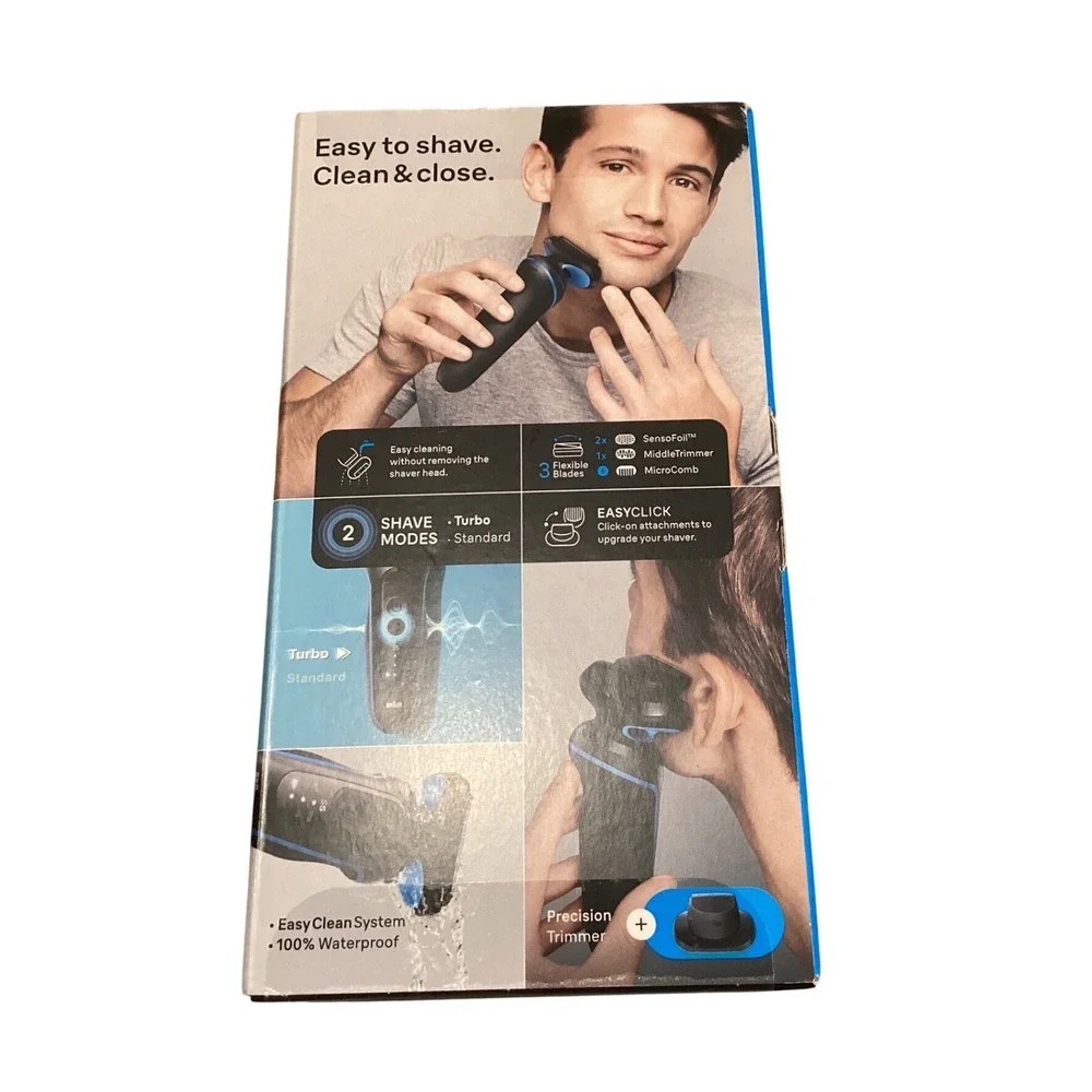 Braun Series 5 Electric Shaver Kit Men Waterproof Rechargeable Shaver Blue Black